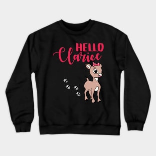 Hello Clarice Funny Christmas Horror Holiday Mashup Crewneck Sweatshirt